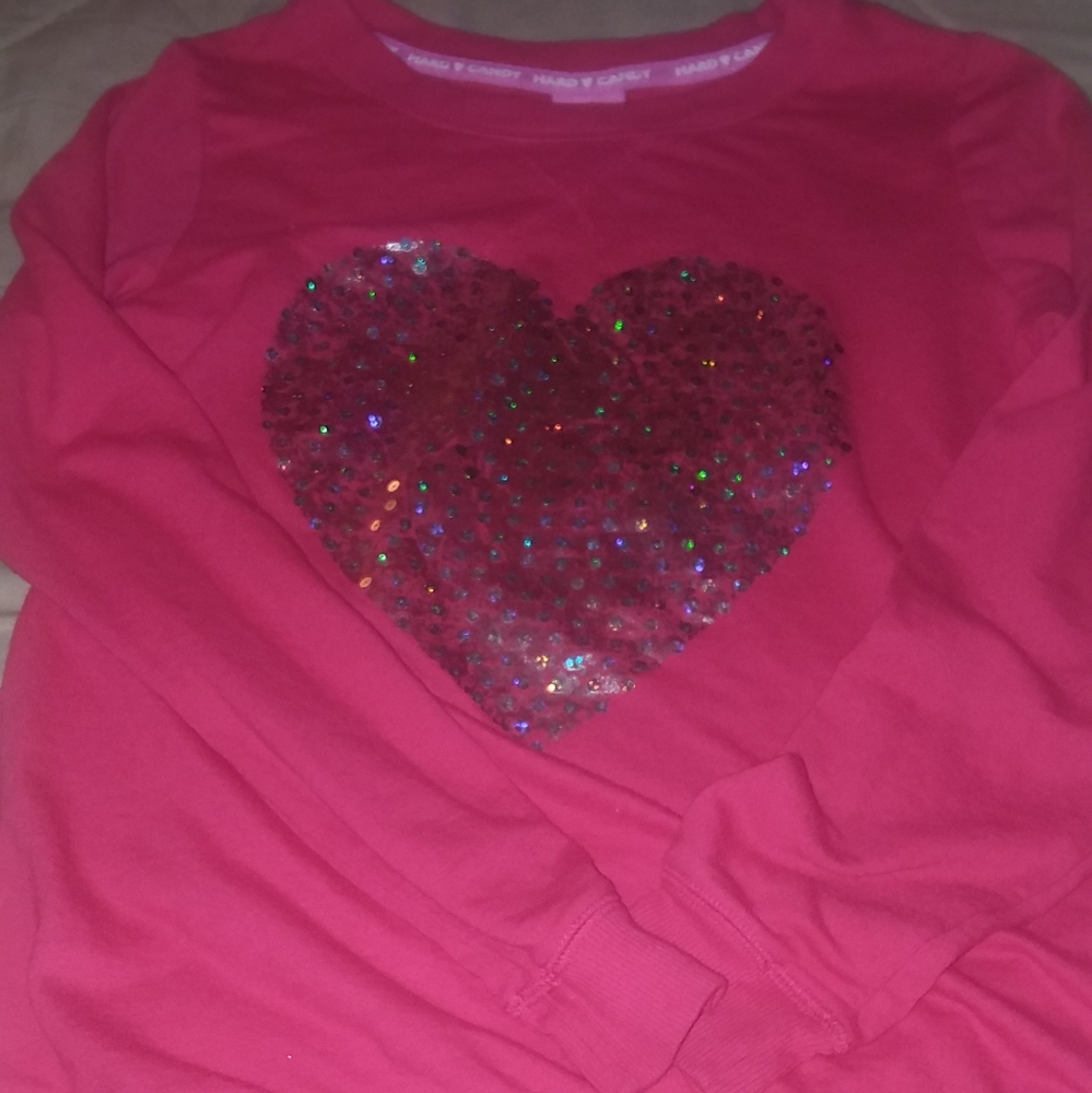 Pink Long Sleeve Sweat Shirt